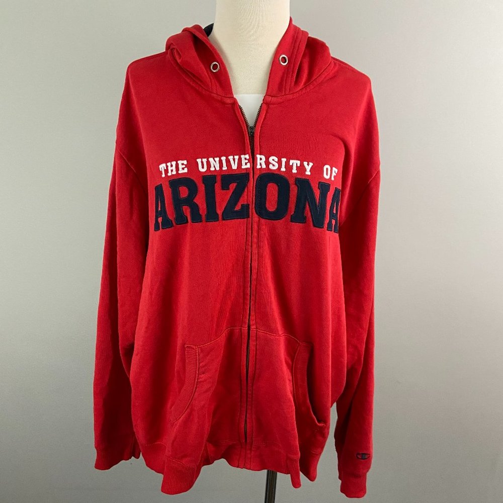 🌿4/$35 🌿CHAMPION UNIVERSITY OF ARIZONA Zip Up Red Hoodie - Picture 2 of 8